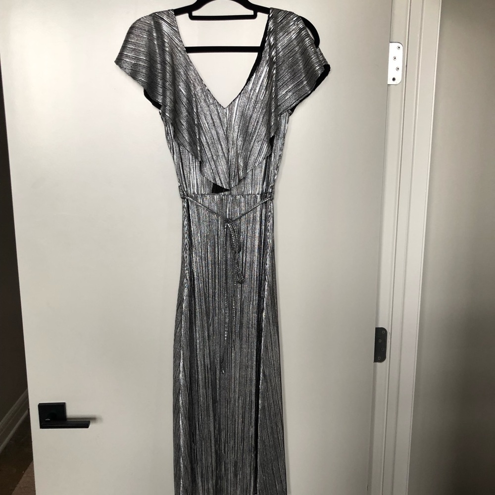 Nasty Gal silver party dress